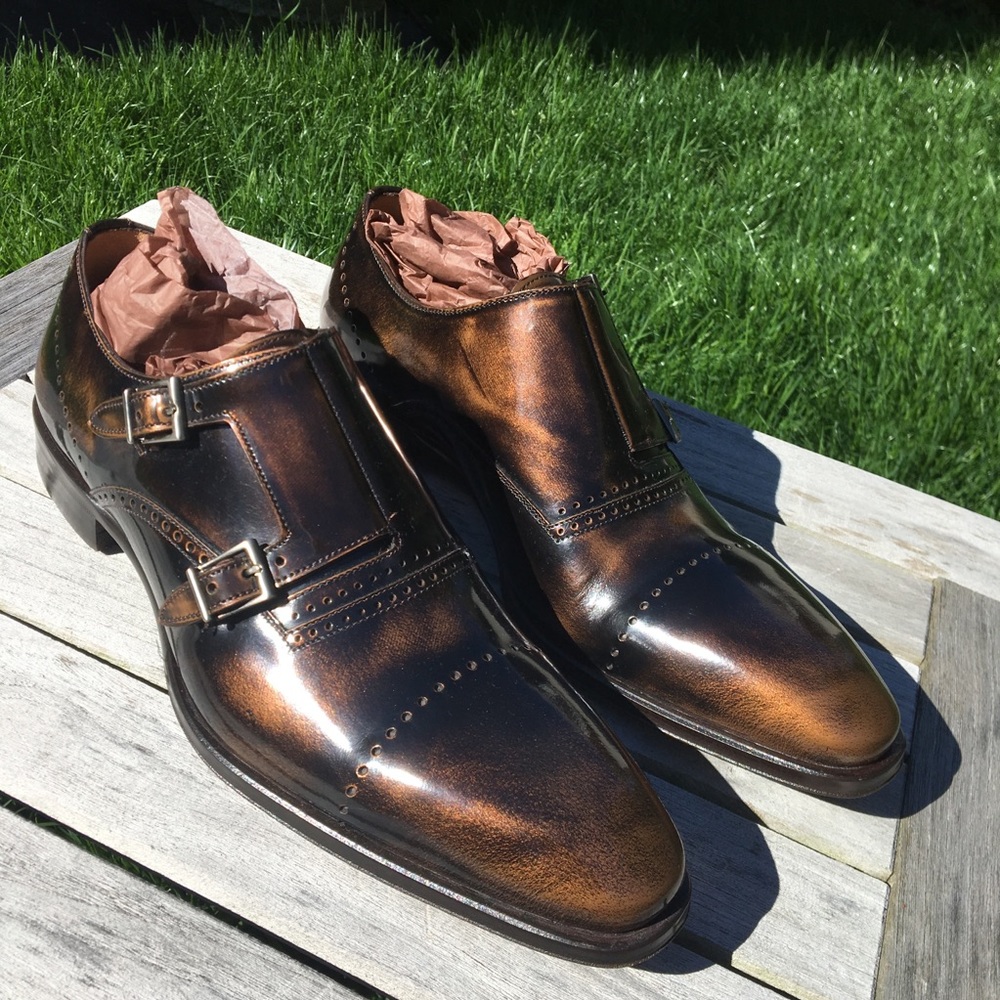 Mezlan luxurious Italian handmade monk strap new - Picture 2 of 8